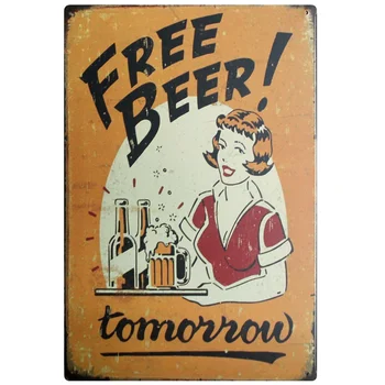Cerveza Pivo Tin Kovové Značky Vintage Dosky na Stenu Bar Reštaurácia Kávy Home Art Decor 30X20CM A-5698