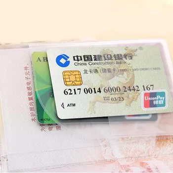 Cestovné Nepremokavé Nečistoty Držiteľa Pasu Kryt Peňaženky Transparentné PVC ID Držiteľov Karty Podnikania Kreditnej Karty Držiteľ Prípade Puzdro
