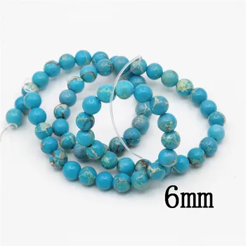 Chalcedony Turquoised Kameň Náhrdelník Náramok Okrúhle Korálky Semi-drahé Voľné DIY Korálky Kvet Rainbow Šperky, Takže 6 8 10 mm