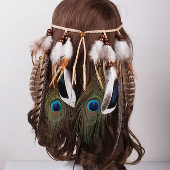 Cigán Indickej Hippie Bohemia upravené vlasy kapely headdress