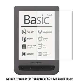 Clear LCD PET Film Anti-Scratch / Dotyk Citlivé Screen Protector Kryt pre PocketBook 624 626 Základné Touch Príslušenstvo