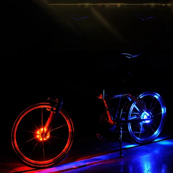 Cool Farebné Požičovňa Rozbočovače Hovoril Koleso Svetla MTB Bike Noc Cyklistické Nepremokavé Predné Chvost Výstražné LED Bleskom Bike Príslušenstvo