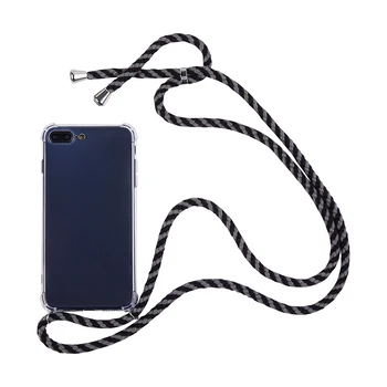 Crossbody ozdobná šnúrka na uniforme obal pre Samsung Galaxy S20 Ultra S9 S10 Plus Telefón Popruh s Nastaviteľným Odnímateľný Kábel Lano Mäkké TPU Prípade