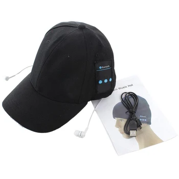 DHL, fedex Bluetooth Hudobné Slúchadlá Klobúk šiltovku Klobúk S Bluetooth Cestovanie Šport Bluetooth Headset Stereo Slúchadlá 100ks