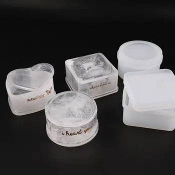 DIY Crystal Epoxidové Živice Silikónové Formy Úložný Box Plesne Ručné Remeslá Nástroj