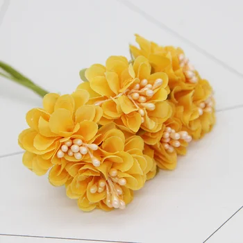 DIY kvetinová výzdoba plavidlá, umelé pomarančový kvet stamen svadobné dekorácie veniec simulácia
