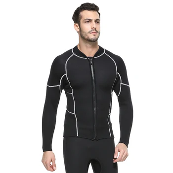 DOPRAVA ZADARMO, 3mm potápačské neoprénové oblek bundy mužov neoprénová bunda pre potápanie kitesurfing šaty, oblek predné zip