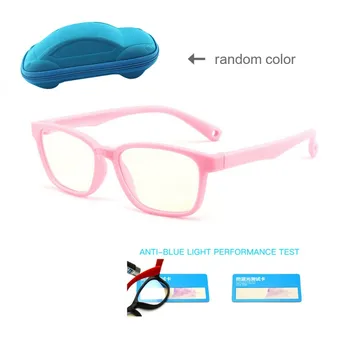 Deti Anti Modré Svetlo Blokuje Okuliare Deti Optické Rám Počítača Transparentné Eyewears UV400 s Box (náhodné Farby) w