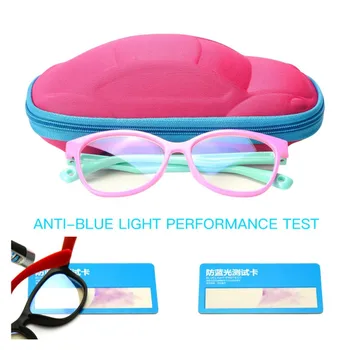 Deti Anti Modré Svetlo Blokuje Okuliare Deti Optické Rám Počítača Transparentné Eyewears UV400 s Box (náhodné Farby) w