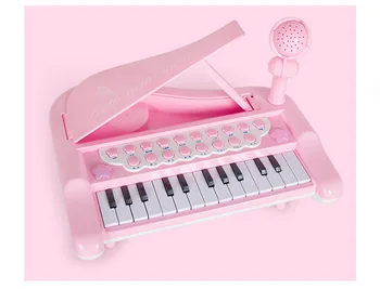 Deti Osvietenie multi funkcia elektronické piano hudobný nástroj môže byť pripojený na mobilný telefón, mikrofón