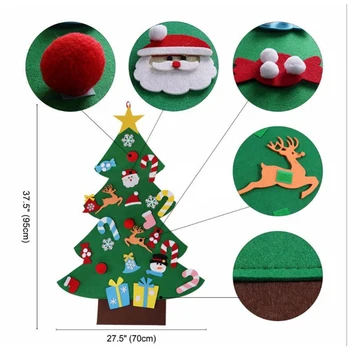 Deti urob si sám Cítil, Ozdoby na Vianočné stromčeky, Dekorácie Detí Nový Rok Darčeky pre 2021 Vianočné Dekorácie Santa Claus Vianočný Strom