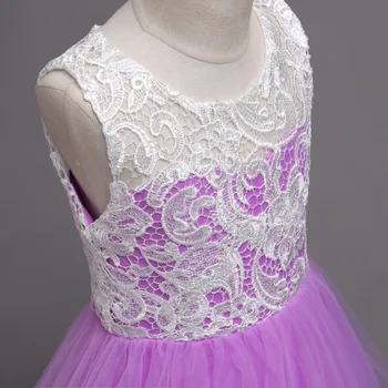 Detské Slávnostné Oblečenie Dlhý Sprievod Princezná Prom Svadobné Šaty pre Kvetinové Dievčatá Mäty, Levandule, Bieleho a Červeného Večerné Šaty