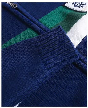 Detské bavlnené svetre pruhovaný sveter pletený kabát