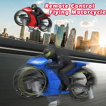Diaľkové Ovládanie Kúsok Motocykel Drone Pôdy A Vzduchu, Duálny Režim RC Motocykel Quadcopter Nabíjateľná Stunt bike Hračky Pre Deti