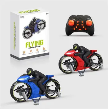 Diaľkové Ovládanie Kúsok Motocykel Drone Pôdy A Vzduchu, Duálny Režim RC Motocykel Quadcopter Nabíjateľná Stunt bike Hračky Pre Deti