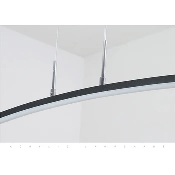 Diaľkové ovládanie Moderné Čierne Biele Lustre Pre Obývacia izba, Kuchyňa, Jedáleň štúdium izba kábel, Závesné svetlo osvetlenie lustre
