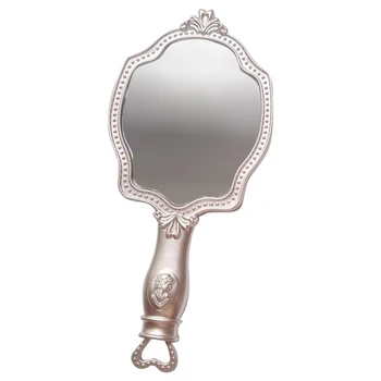 Dievčatá Kozmetické Ročníka, Zrkadlo na líčenie Princezná Mini Make-up Ručné Zrkadlo make-up Ruky Zrkadlo Jedinečný Darček pre Dievča