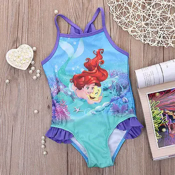 Dievčatá jednodielne plavky bikiny meisje detské plavky dievčatá plavky baby plávanie oblek batoľa malá morská víla balet