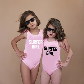 Dieťa Detí SURFERP DIEVČA Tlač Plavky Biquini Plus Veľkosť jednodielne Plavky, Letné Kúpalisko Vody Kombinézu Roztomilé Dievčatá v Bikinách