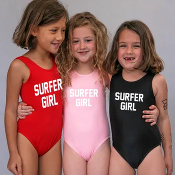 Dieťa Detí SURFERP DIEVČA Tlač Plavky Biquini Plus Veľkosť jednodielne Plavky, Letné Kúpalisko Vody Kombinézu Roztomilé Dievčatá v Bikinách