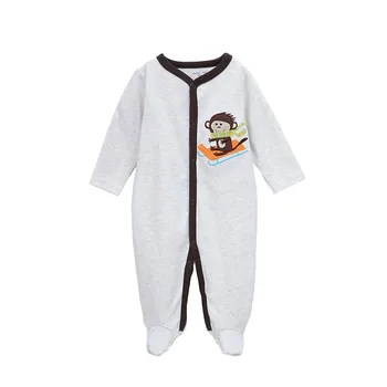 Dieťa Romper Dlhými Rukávmi Bavlna Detské Pyžamo Cartoon Vytlačené Novorodenca Dievčatá Chlapci Oblečenie