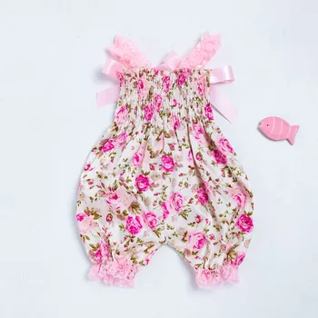 Dieťa novorodenec jumpsuit detské oblečenie dievča letné kvetinové jumpsuit baby girl romper s baby hlavový most oblečenie baby meisje kleding t5