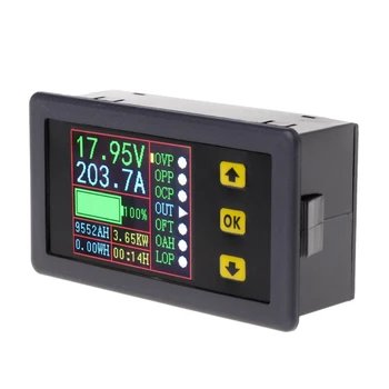 Digitálny Multimeter Poplatok-Vybíjania Batérie Tester, LCD Farebný Displej Voltmeter Ammeter DC 0-90V 0-20A Volt Amp Meter