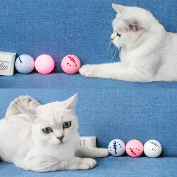 DishyKooker Svetelný Mint Bell Gule Interaktívne Logická Hračka pre domáce Mačky Dodávky
