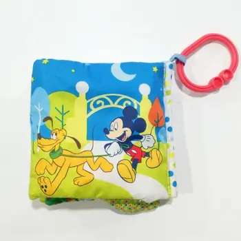 Disney Mickey&Pluto Dieťa Raného Vzdelávania Puzzle Krúžok Hodvábne Tkaniny Knihy Bábiku Baby Hračky Darček