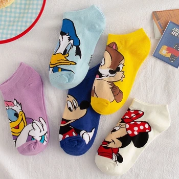 Disney Mrazené 2 Deti Ponožky Cartoon Steh Minnie Mickey Mouse Dievčatá Ponožky Žena Roztomilý Loď Členok Nízke Ponožky Pre Dospelých Mužov