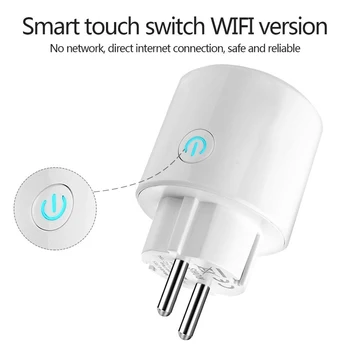 Domov WiFi Smart Power Socket Bezdrôtové Diaľkové Ovládanie Časovač Spínač Zásuvky EÚ Plug UY8