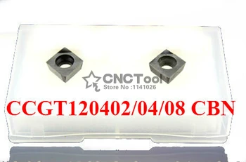 Doprava zadarmo 2KS CCGT120402 / CCGT120404/ CCGT120408 CBN Vložky,CNC CBN-Diamond vložka Pre Sústružnícke Nástroje Vložky Pre SCLCR