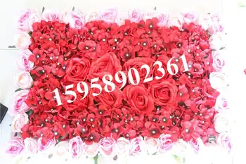 Doprava zadarmo 60*40 cm melón červený mix farieb Umelého hodvábu ruže kvet stenu svadobné pozadí trávnik/piliera trhu dekorácie