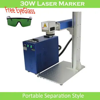 Doprava zadarmo JFT 30W split vlákniny laserové značenie stroj kovov kvalitné laserové rytie stroj Štítku