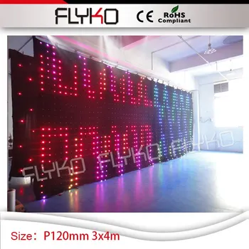 Doprava zadarmo hviezdne svetlo mäkké LED video displej led s SD radič 3x4m P12