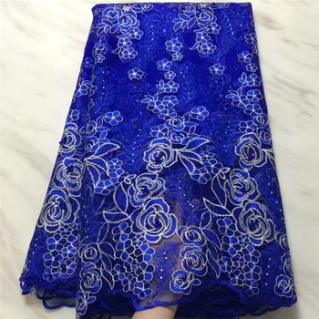 Doule-farby rose vzor s kameňmi a kráľovská modrá korálky Šaty Textílie PF164,doprava Zdarma veľkoobchod francúzskej čipky a tylu Textílie