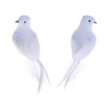 Dovolenka Dekoratívne Holubice Umelej Peny Pierko Mini Biele Vtáky Plavidlá Vtákov Domov, Záhradné Dekorácie, Svadobné Dekorácie
