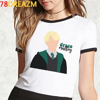 Draco Malfoy t-shirt tričko žena kawaii biele tričko harajuku grunge vintage top tees vintage