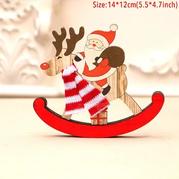 Drevené DIY Santa Claus Snehuliak Elk Plavidlá, Vianočné Ozdoby Veselé Vianočné Dekorácie Pre Domov Vianoce Darček 2020 Firmware Nový Rok