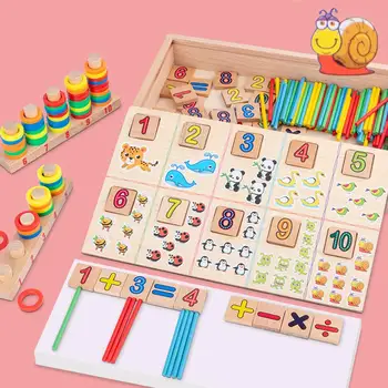 Drevené Montessori Matematika Hračky Matematické Vzdelávanie Box Pre Batoľatá, Deti Raného Vzdelávania Predškolského Vzdelávania Hračky