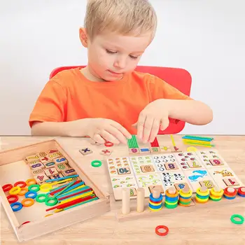 Drevené Montessori Matematika Hračky Matematické Vzdelávanie Box Pre Batoľatá, Deti Raného Vzdelávania Predškolského Vzdelávania Hračky