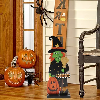 Drevené Tvorivé Tekvica Muž Tvar Stola Dekor Halloween Domáce Dekorácie Ornament