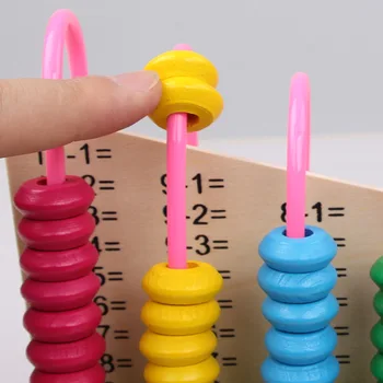 Drevené abacus Dieťa Matematika hračky Rainbow Perličiek Klasické montessori Matematika Drevená Hračka vzdelávania Skoro vzdelávacie hračka darček