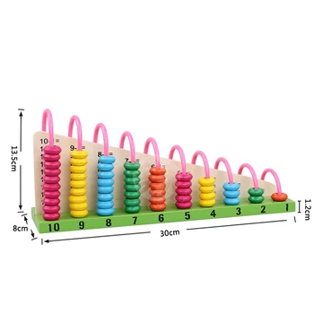Drevené abacus Dieťa Matematika hračky Rainbow Perličiek Klasické montessori Matematika Drevená Hračka vzdelávania Skoro vzdelávacie hračka darček