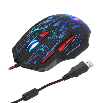 Drôtová Myš Farebné LED Svetlo Myši Profesionálne 7 Tlačidiel 5500 DPI Optická USB Profesionálne Herné Myši Myši Pre PC, Notebook