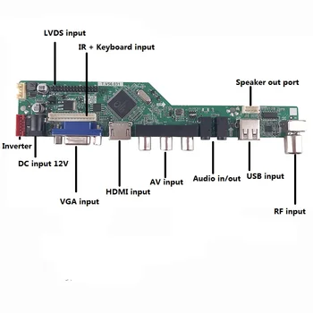 Držiak pre HT140WXB 40pin Radič USB Doard Displej Audio Diaľkový Displej LED VGA LCD Panel 1 366 x 768 TV LVDS AV HDMI Monitor 14