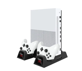 Dual Radič Nabíjačka pre Xbox jeden Xbox one X/S, Vertikálny Stojan Nabíjacej Stanice, 2 Chladiaci Ventilátor Chladiča+Disk Skladovanie+2 Batérie