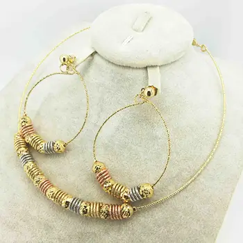 Dubaj zlaté náušnice, náhrdelník módna kolekcia Nigéria svadobné perla Afriky kolekciu šperkov taliansky dámske šperky set