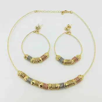 Dubaj zlaté náušnice, náhrdelník módna kolekcia Nigéria svadobné perla Afriky kolekciu šperkov taliansky dámske šperky set