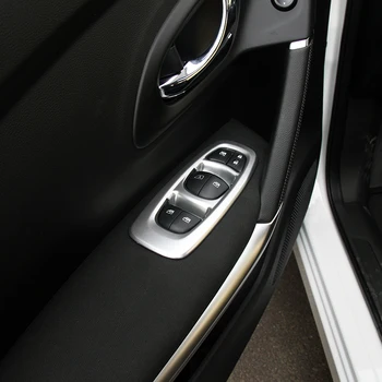 Dvere Auta Sa Okno Výťah, Panel Pokrýva Výbava Chróm Styling Interiérové Dekorácie-Nálepky Na Renault Kadjar 2016 2017 2018 C595